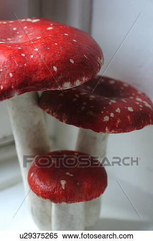 Three decorative fly agarics View Large Photo Image Stock Photography - Three decorative fly agarics. Fotosearch