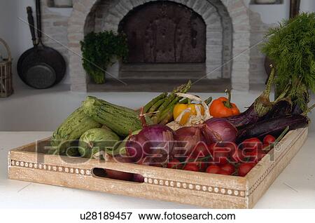 Stock Photo - Tray with vegetable. Fotosearch