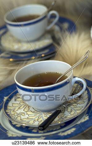 Two cups of tea View Large Photo Image Stock Photograph - Two cups of tea. Fotosearch