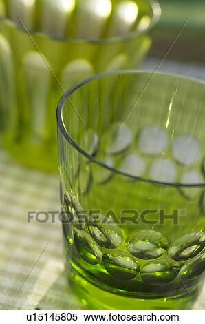 Stock Photography - Two green glasses. Fotosearch