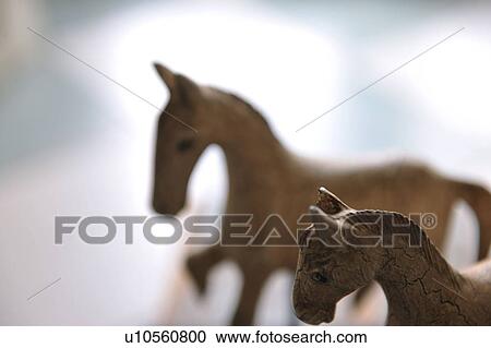 Stock Image - Two horse figurines. Fotosearch