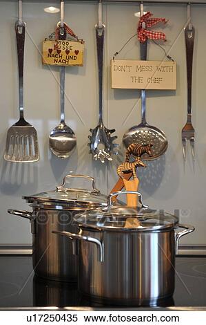 Two pots on cooker View Large Photo Image Stock Photography - Two pots on cooker. Fotosearch