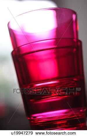 Stock Photo - Two red glasses. Fotosearch