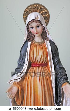 Stock Image - Virgin Mary figurine. Fotosearch