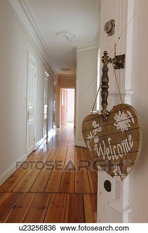 Welcome sign at door View Large Photo Image Stock Photograph - Welcome sign at door. Fotosearch