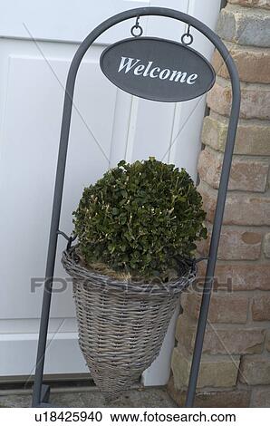 Welcome sign at front door View Large Photo Image Stock Image - Welcome sign at front door. Fotosearch