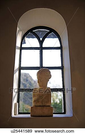 Womans bust at the window View Large Photo Image Stock Photo - Womans bust at the window. Fotosearch