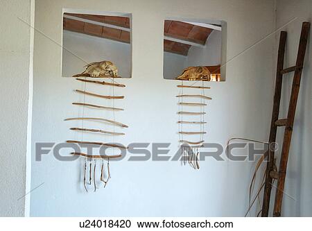 Wooden decoration at a wall View Large Photo Image Stock Image - Wooden decoration at a wall. Fotosearch