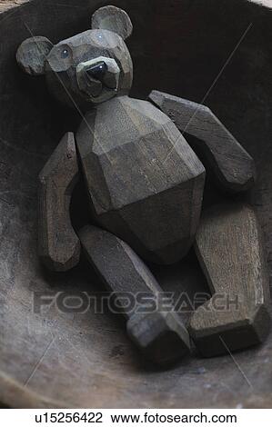 Wooden teddy bear View Large Photo Image Stock Image - Wooden teddy bear. Fotosearch