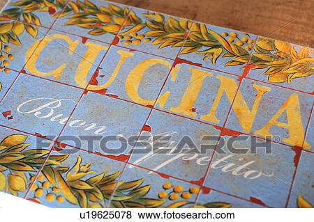 Stock Photo - Word Cucina on doormat. Fotosearch