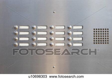 A panel of doorbells View Large Photo Image Stock Image - A panel of doorbells. Fotosearch