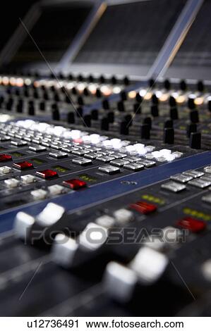 Stock Image - Audio and video work space. Fotosearch