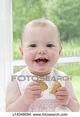Picture - Baby smiling. Fotosearch