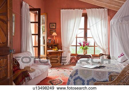 Beautiful bedroom in villa in Spain View Large Photo Image Stock Photo - Beautiful bedroom in villa in Spain. Fotosearch