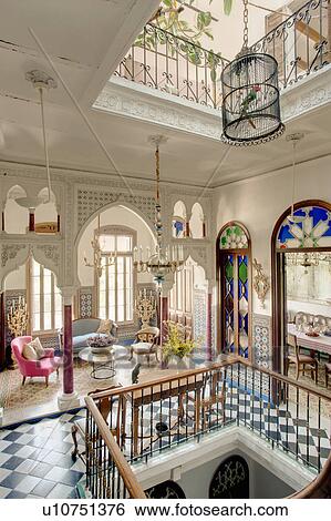 Beautiful Moroccan style townhouse View Large Photo Image Stock Photograph - Beautiful Moroccan style townhouse. Fotosearch