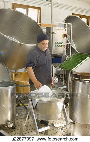 Stock Photo - Bison mozzarella business. Fotosearch