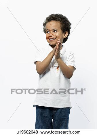 Boy playing with jam View Large Photo Image Stock Photo - Boy playing with jam. Fotosearch