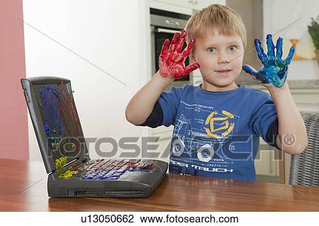 Boy showing dirty hands View Large Photo Image Stock Image - Boy showing dirty hands. Fotosearch