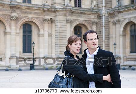 Couple at the Louvre Paris View Large Photo Image Stock Image - Couple at the Louvre Paris. Fotosearch