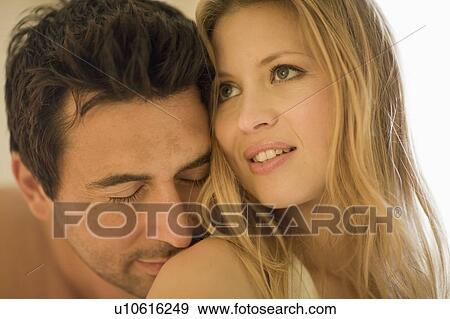 Stock Photo - Couple in bed. Fotosearch