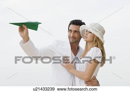 Stock Photo - Couple in white. Fotosearch
