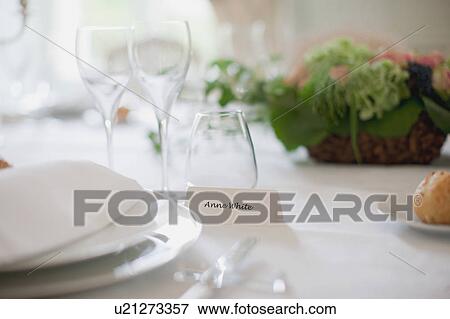 Dinner table set View Large Photo Image Stock Photo - Dinner table set. Fotosearch