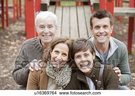 Picture - Family in the park. Fotosearch
