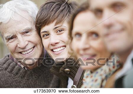 Stock Image - Family in the park. Fotosearch