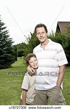 Stock Photograph - Father son portrait. Fotosearch