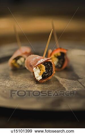 Filled ham roll-ups View Large Photo Image Stock Photo - Filled ham roll-ups. Fotosearch