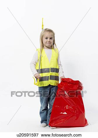 Girl with cleaning gear View Large Photo Image Stock Photo - Girl with cleaning gear. Fotosearch