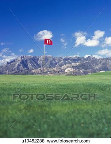 Golf Tee, Spain with mountain background View Large Photo Image Stock Photo - Golf Tee, Spain with mountain background. Fotosearch