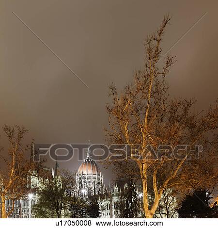 Hungarian Parliament and tree View Large Photo Image Stock Photo - Hungarian Parliament and tree. Fotosearch
