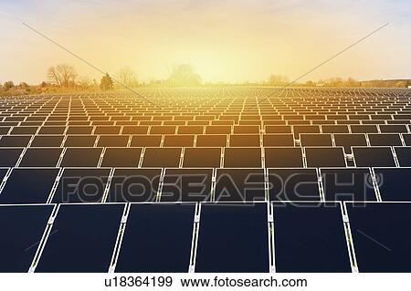 Stock Photo - Large solar energy plant. Fotosearch