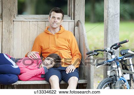 Man and woman relax after cylcing View Large Photo Image Stock Image - Man and woman relax after cylcing. Fotosearch