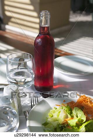 Mediterranean salad and wine on table View Large Photo Image Picture - Mediterranean salad and wine on table. Fotosearch