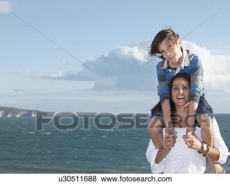 Stock Photo - Mother and son. Fotosearch