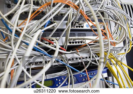 Network cables in a server room View Large Photo Image Stock Image - Network cables in a server room. Fotosearch