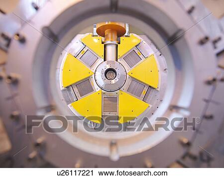 Stock Image - Part of particle accelerator. Fotosearch