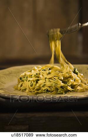 Stock Photo - Pasta with pesto. Fotosearch