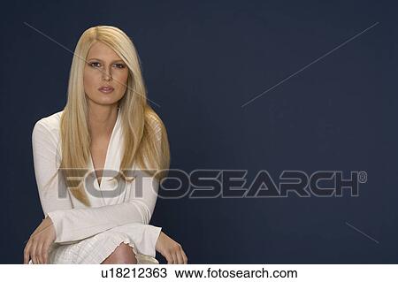 Stock Image - Portrait of a blonde. Fotosearch