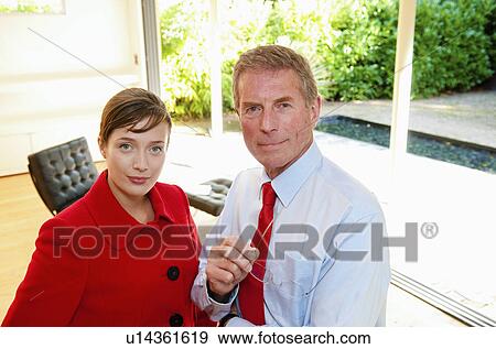 Portrait of business couple View Large Photo Image Stock Photo - Portrait of business couple. Fotosearch