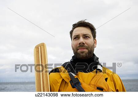 Portrait of kayker View Large Photo Image Stock Photo - Portrait of kayker. Fotosearch