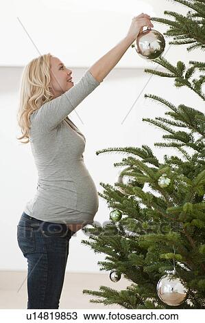Stock Image - Pregnant woman. Fotosearch