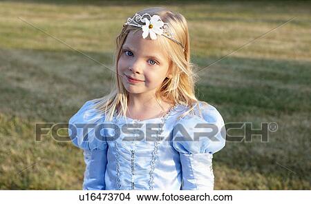 Picture - Princess with a flower in her hair. Fotosearch