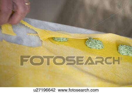 Stock Image - Ravioli production. Fotosearch