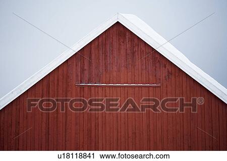 Red barn covered with snow View Large Photo Image Stock Image - Red barn covered with snow. Fotosearch