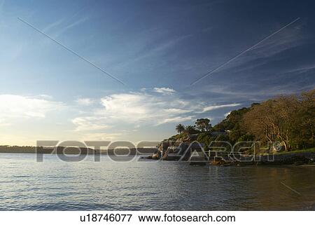 Small bay and boat house View Large Photo Image Stock Photo - Small bay and boat house. Fotosearch