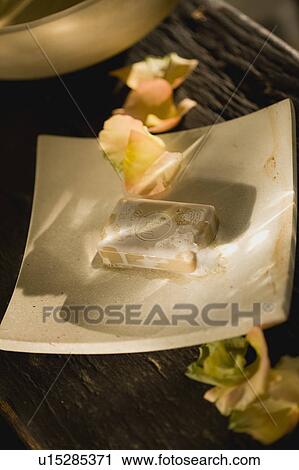 Stock Image - Soap and blossom. Fotosearch