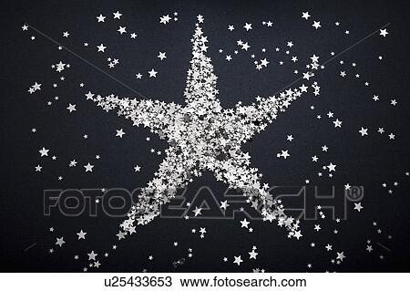 Stock Image - Star shape made of small stars. Fotosearch